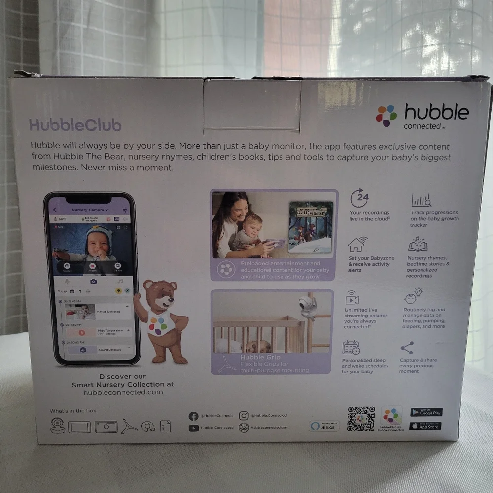 Hubble Connected Nursery Pal Link Premium Baby Monitor & Camera